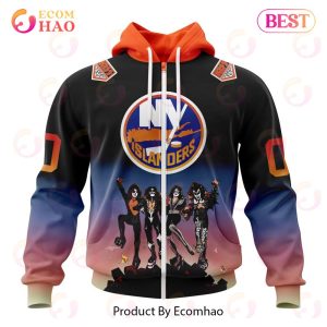 NHL New York Islanders X KISS Band Design 3D Hoodie
