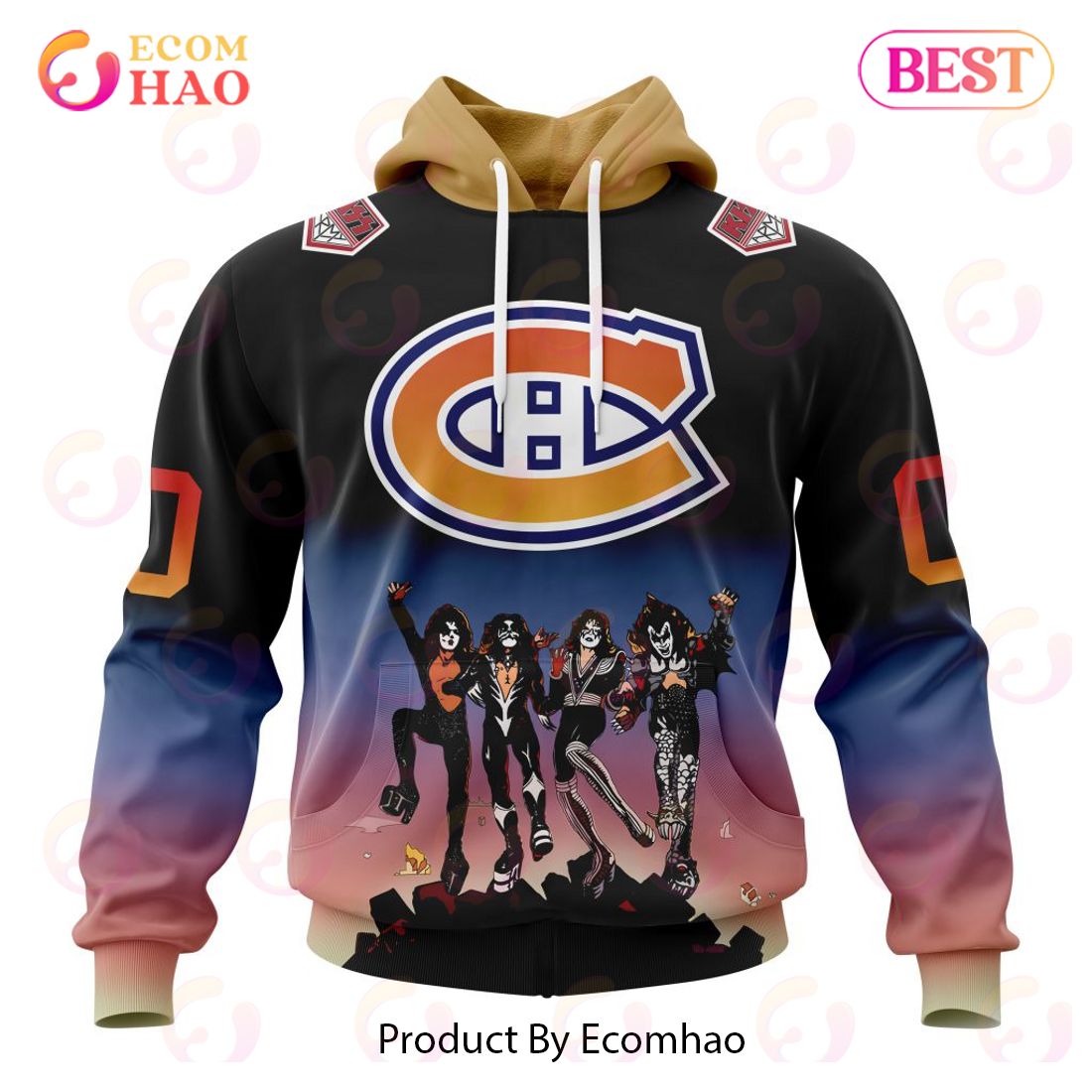 NHL Ottawa Senators X KISS Band Design 3D Hoodie