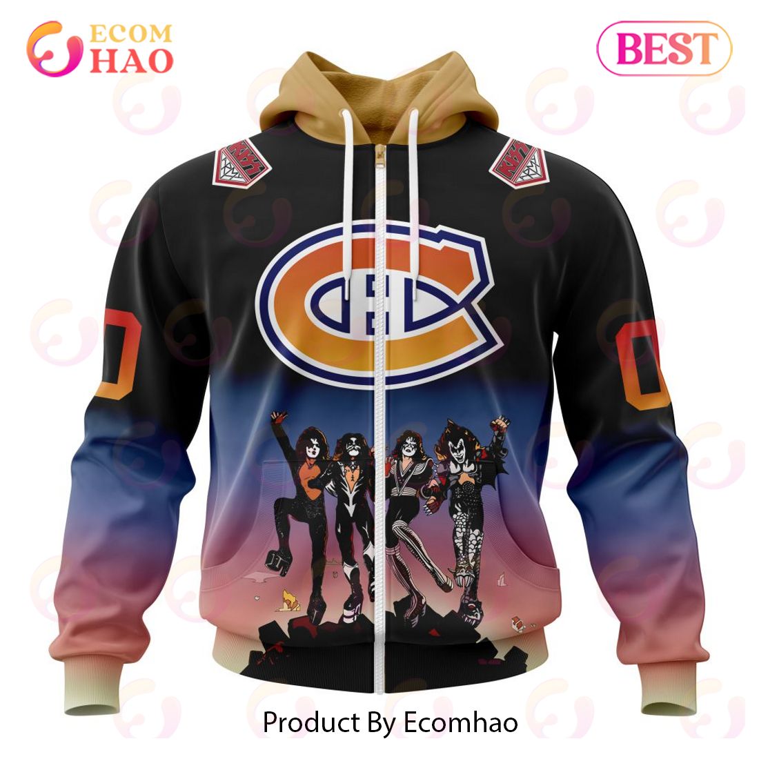 NHL Ottawa Senators X KISS Band Design 3D Hoodie