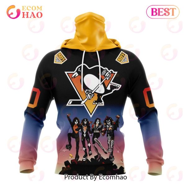 NHL Pittsburgh Penguins X KISS Band Design 3D Hoodie