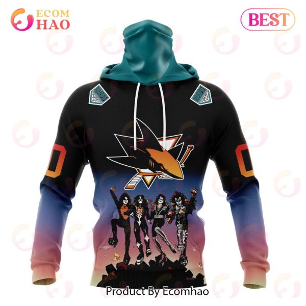 NHL San Jose Sharks X KISS Band Design 3D Hoodie