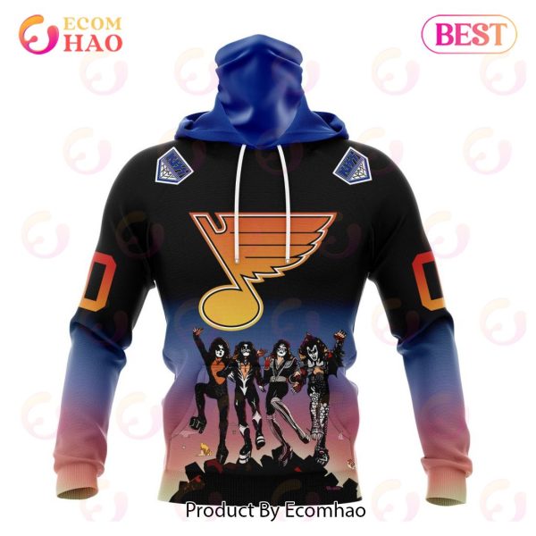 NHL St. Louis Blues X KISS Band Design 3D Hoodie