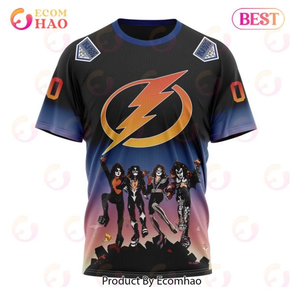 NHL Tampa Bay Lightning X KISS Band Design 3D Hoodie