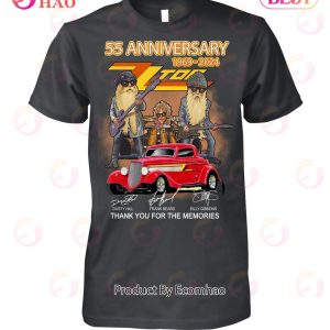 55th Anniversary 1969 – 2024 ZZ Top Thank You For The Memories T-Shirt