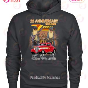 55th Anniversary 1969 – 2024 ZZ Top Thank You For The Memories T-Shirt