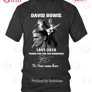 Custom Name David Bowie 1947 – 2016 Thank You For The Memories T-Shirt