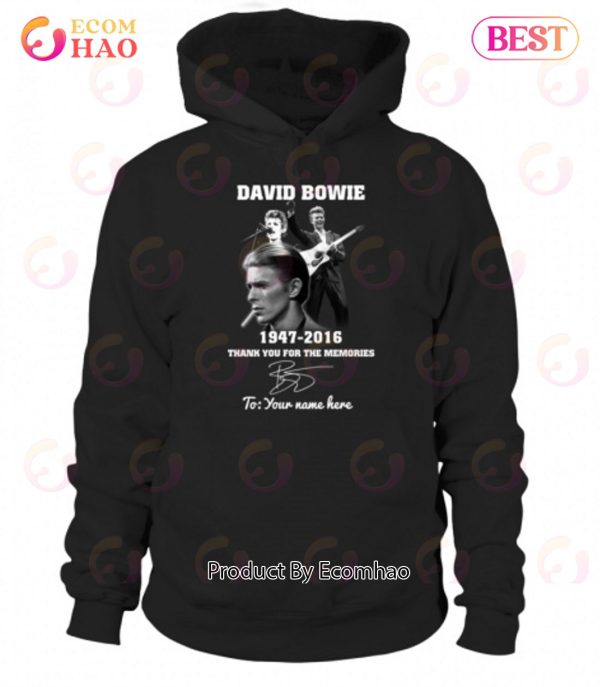 Custom Name David Bowie 1947 – 2016 Thank You For The Memories T-Shirt