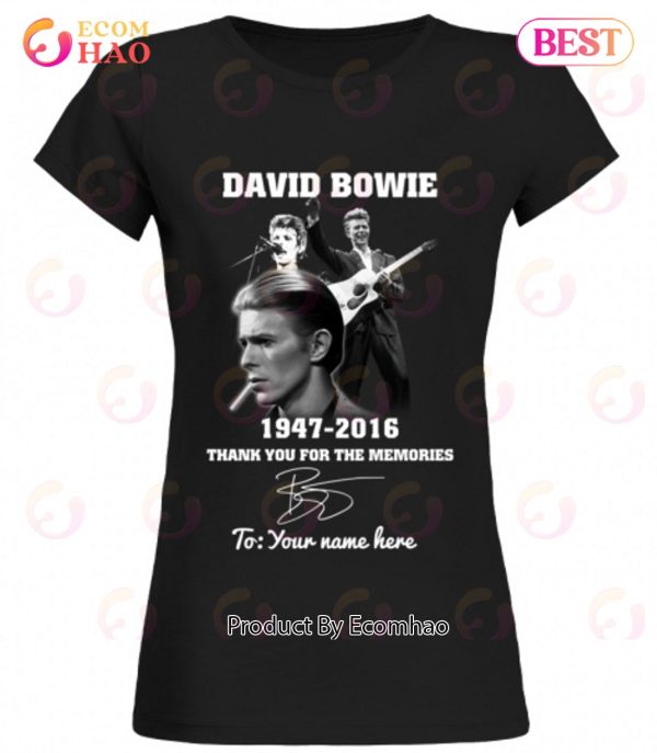 Custom Name David Bowie 1947 – 2016 Thank You For The Memories T-Shirt