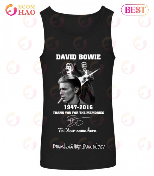 Custom Name David Bowie 1947 – 2016 Thank You For The Memories T-Shirt