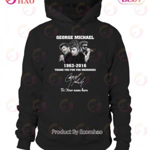Custom Name George Michael 1963 – 2016 Thank You For The Memories T-Shirt