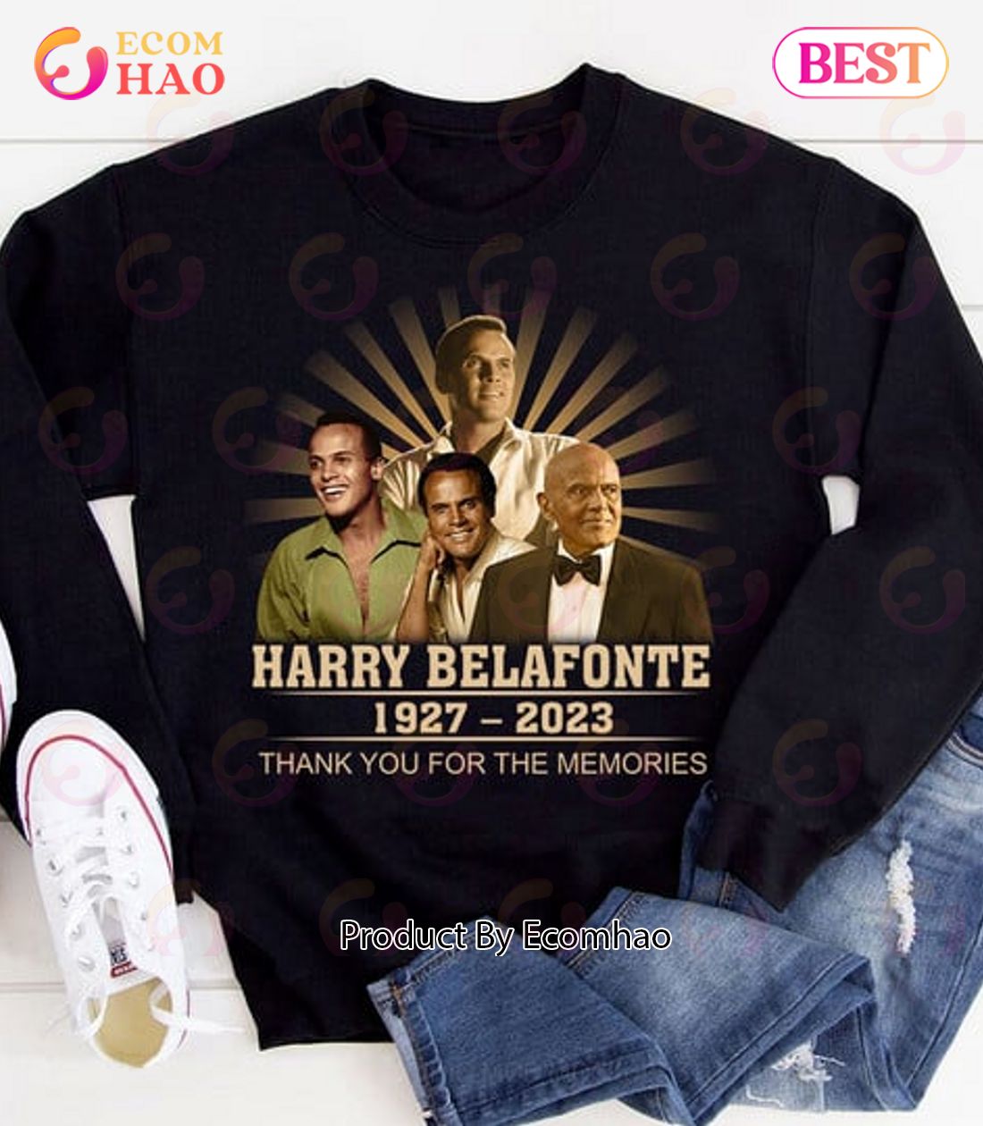 Harry Belafonte 1927 – 2023 Thank You For The Memories T-Shirt