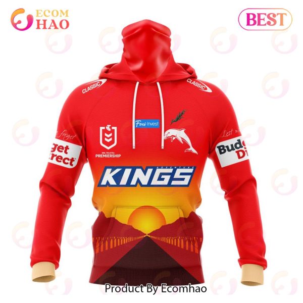 NRL Dolphins Special ANZAC Day Kits 2023 3D Hoodie
