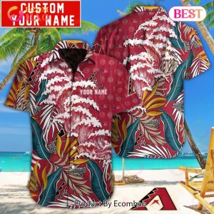 MLB Arizona Diamondbacks Special Hawaiian Design Button Shirt