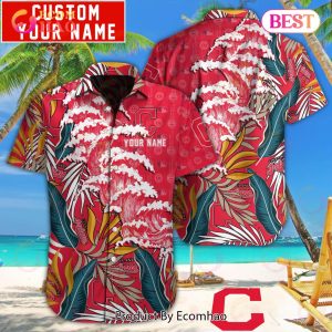 MLB Cleveland Guardians Special Hawaiian Design Button Shirt