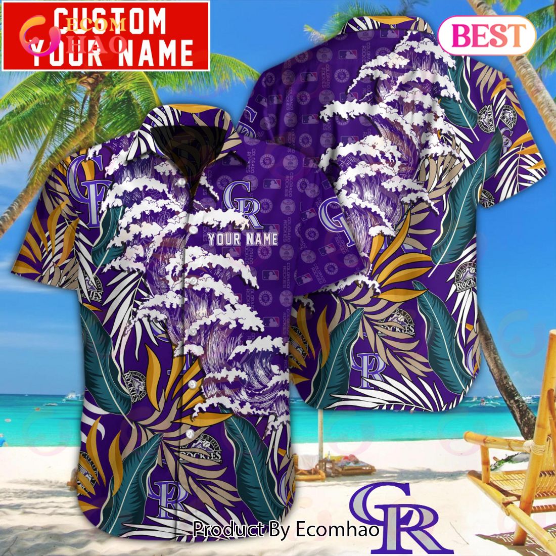 MLB Cleveland Guardians Special Hawaiian Design Button Shirt