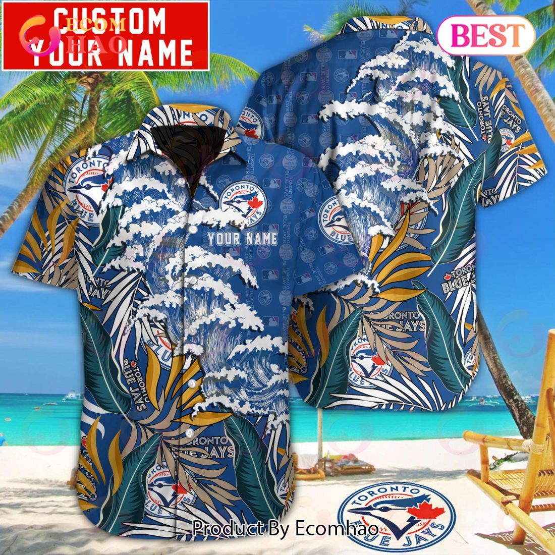 Toronto Blue Jays MLB Custom Name Hawaiian Shirt Hot Design For Fans