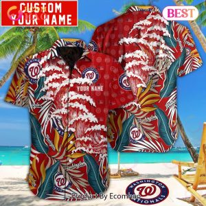 MLB Washington Nationals Special Hawaiian Design Button Shirt
