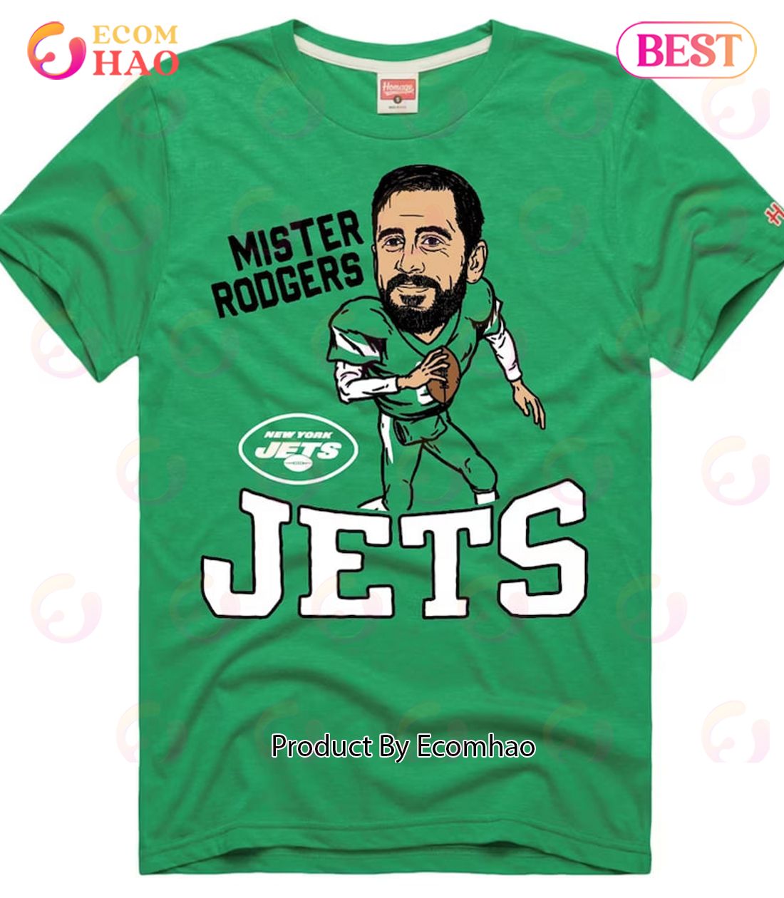 Aaron Rodgers Green New York Jets Shirt