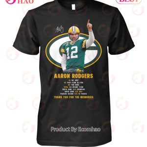 Aaron Rodgers Thank You For The Memories  LIMITED EDITION  T-Shirt