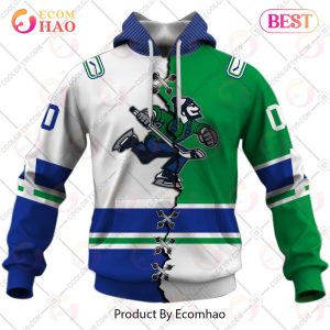 Personalized AHL Abbotsford Canucks Mix Jersey 3D Hoodie