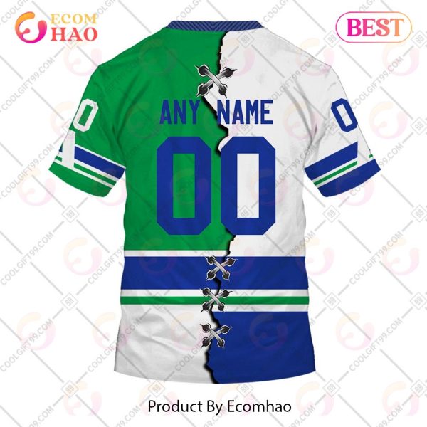 Personalized AHL Abbotsford Canucks Mix Jersey 3D Hoodie - Ecomhao Store
