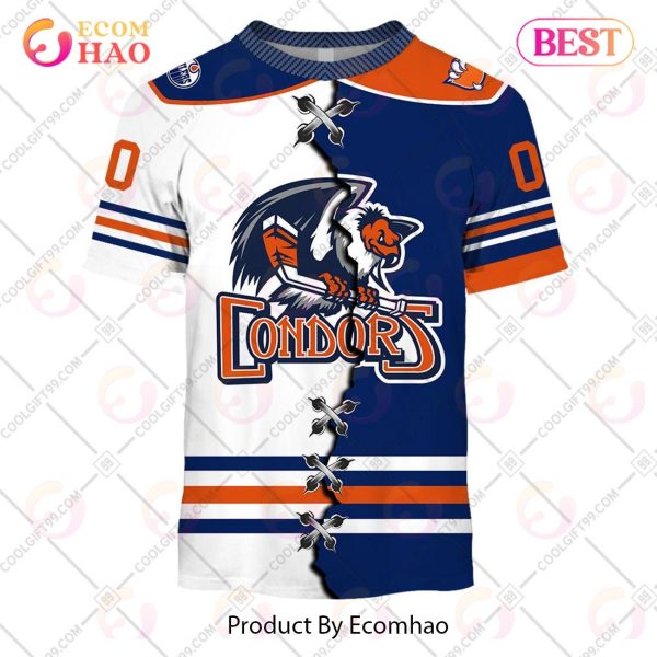 Personalized AHL Bakersfield Condors Mix Jersey 3D Hoodie
