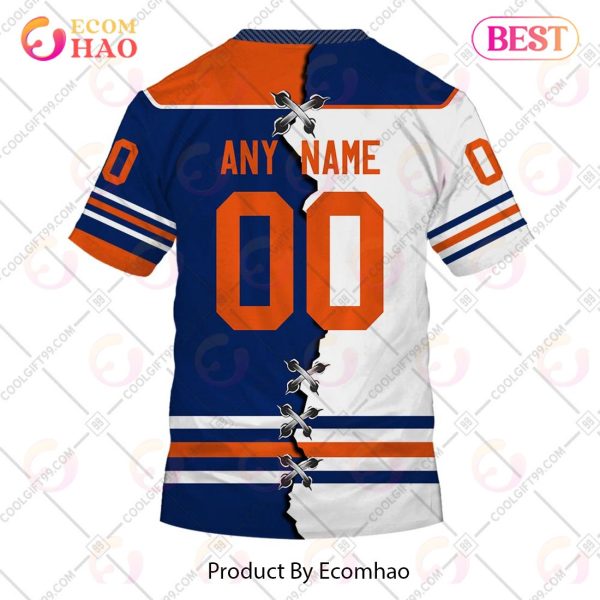 Personalized AHL Bakersfield Condors Mix Jersey 3D Hoodie