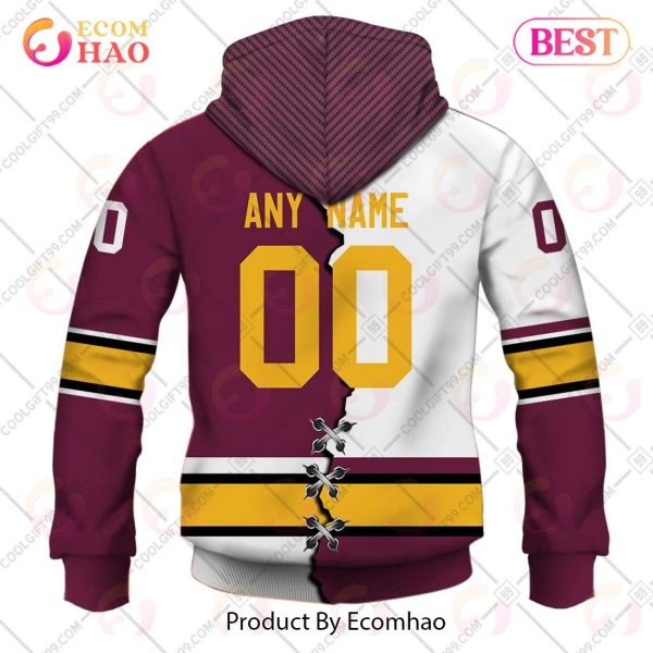 Personalized AHL Chicago Wolves Mix Jersey 3D Hoodie