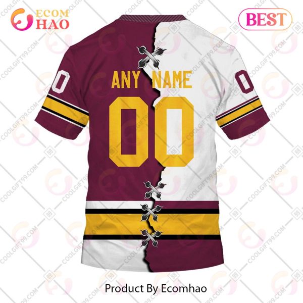 Personalized AHL Chicago Wolves Mix Jersey 3D Hoodie