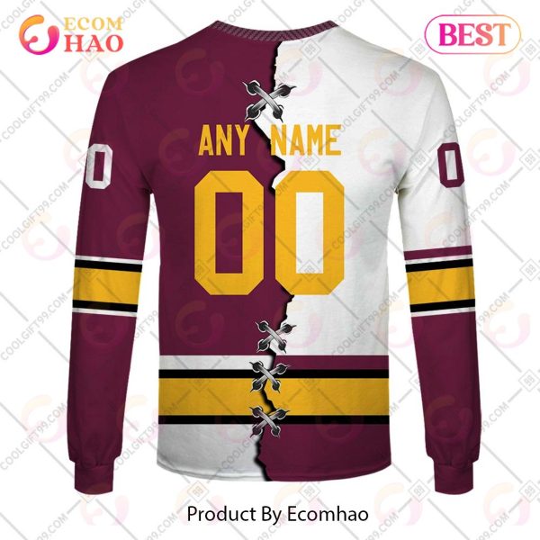 Personalized AHL Chicago Wolves Mix Jersey 3D Hoodie