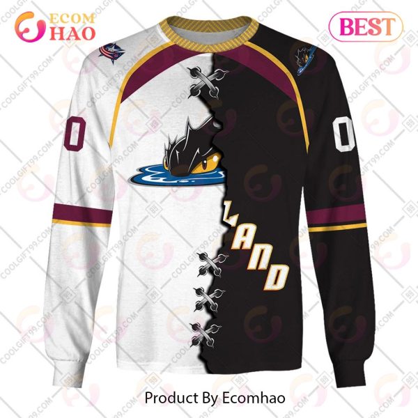 Personalized AHL Cleveland Monsters Mix Jersey 3D Hoodie