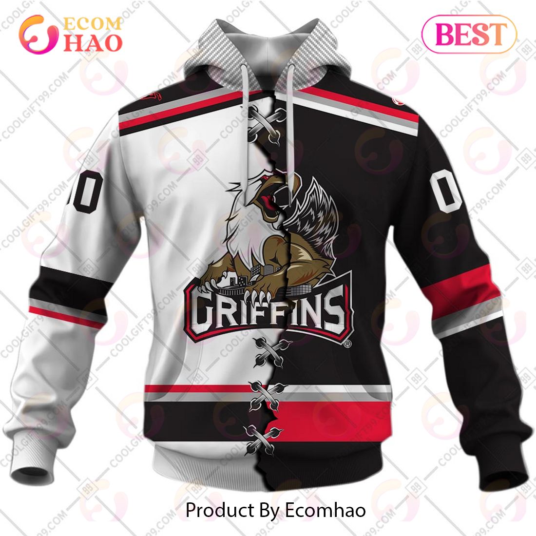 Personalized AHL Grand Rapids Griffins Mix Jersey 3D Hoodie