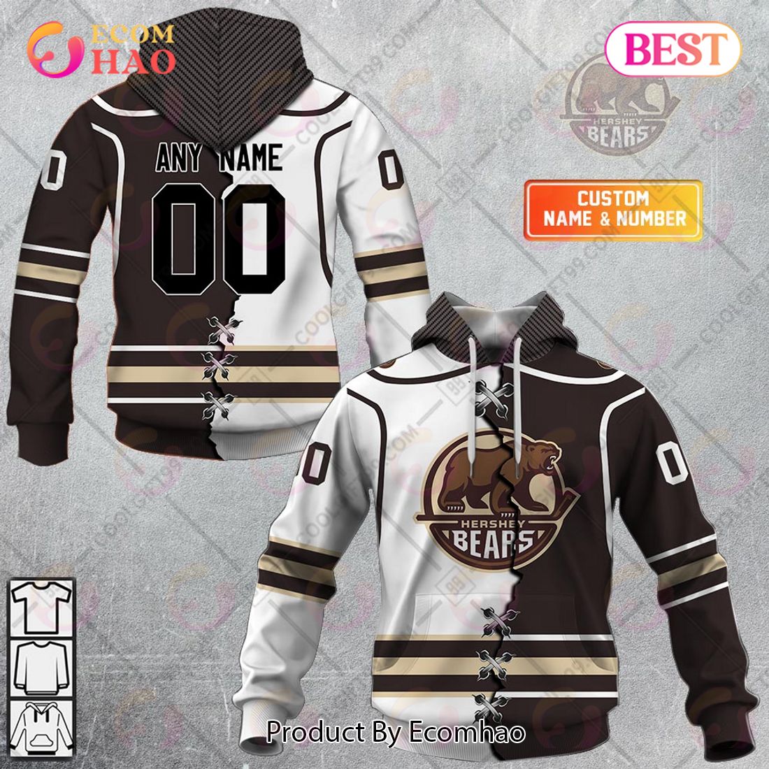 Personalized AHL Iowa Wild Mix Jersey 3D Hoodie