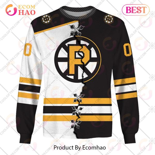 Personalized AHL Providence Bruins Mix Jersey 3D Hoodie