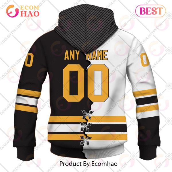 Personalized AHL Providence Bruins Mix Jersey 3D Hoodie