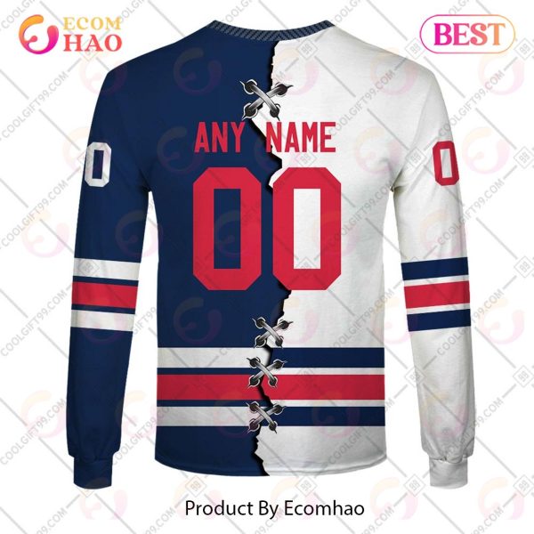 Personalized AHL Rochester Americans Mix Jersey 3D Hoodie
