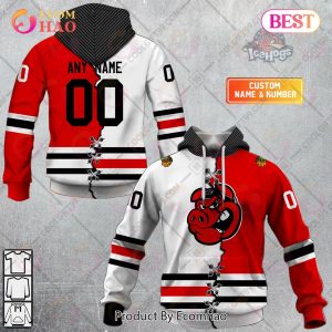 Personalized AHL Rockford IceHogs Mix Jersey 3D Hoodie