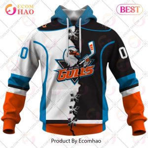 Personalized AHL San Diego Gulls Mix Jersey 3D Hoodie