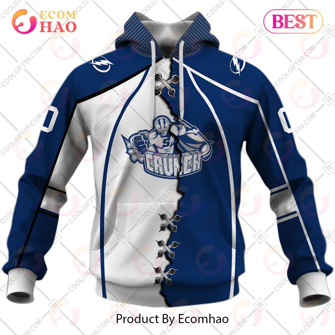 Personalized AHL Syracuse Crunch Mix Jersey 3D Hoodie