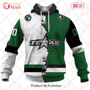 Personalized AHL Texas Stars Mix Jersey 3D Hoodie