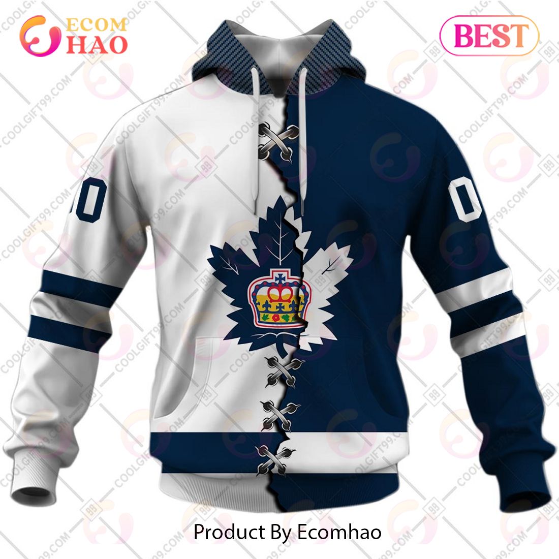 Personalized AHL Toronto Marlies Mix Jersey 3D Hoodie