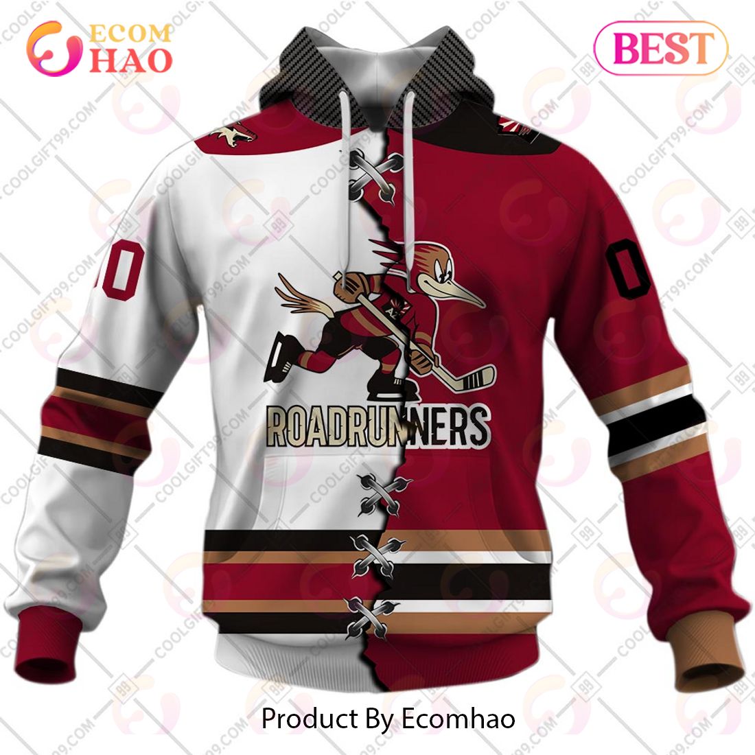 Personalized AHL Tucson Roadrunners Mix Jersey 3D Hoodie