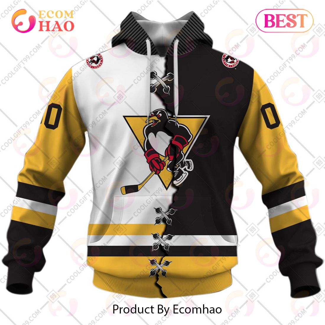 Personalized AHL Wilkes Barre Scranton Mix Jersey 3D Hoodie