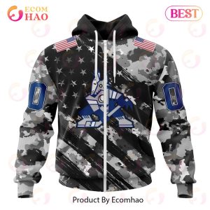 NHL Arizona Coyotes Special Camo Armed Forces Design 3D Hoodie