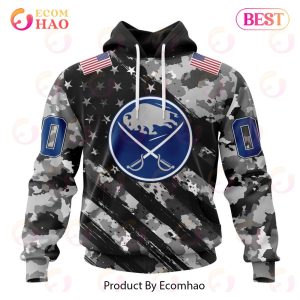NHL Buffalo Sabres Special Camo Armed Forces Design 3D Hoodie