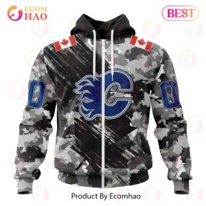 NHL Calgary Flames Special Camo Armed Forces Design 3D Hoodie