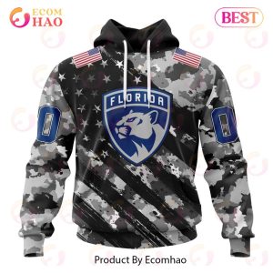 NHL Florida Panthers Special Camo Armed Forces Design 3D Hoodie