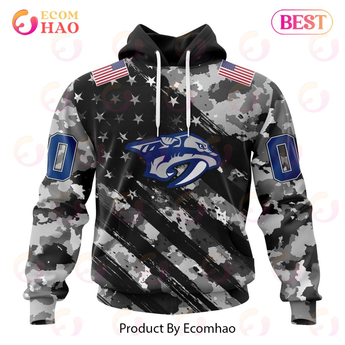 NHL Montreal Canadiens Special Camo Armed Forces Design 3D Hoodie