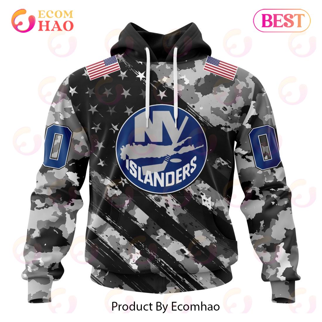 NHL New Jersey Devils Special Camo Armed Forces Design 3D Hoodie