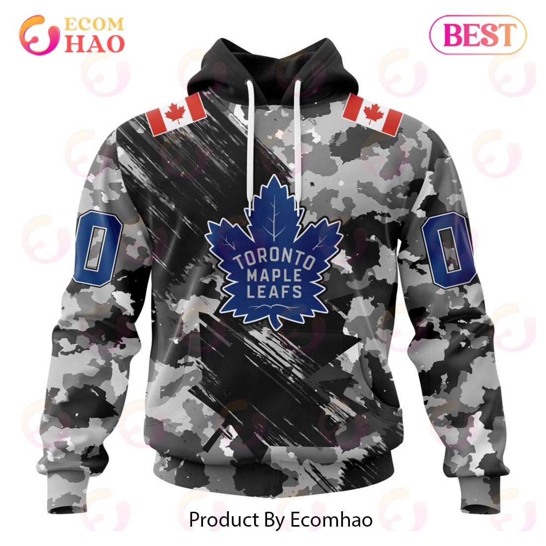 NHL Toronto Maple Leafs Special Camo Armed Forces Design 3D Hoodie